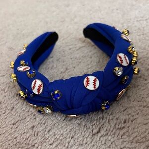 NEW Blue Baseball Headband